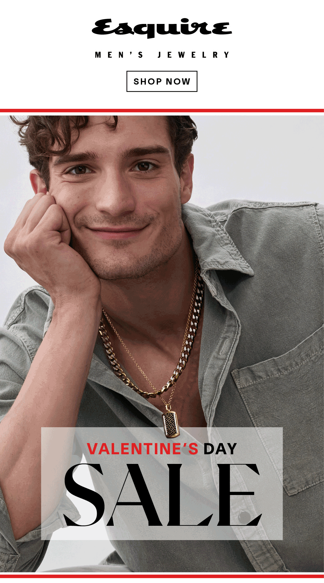 Imagery if male models wearing jewelry