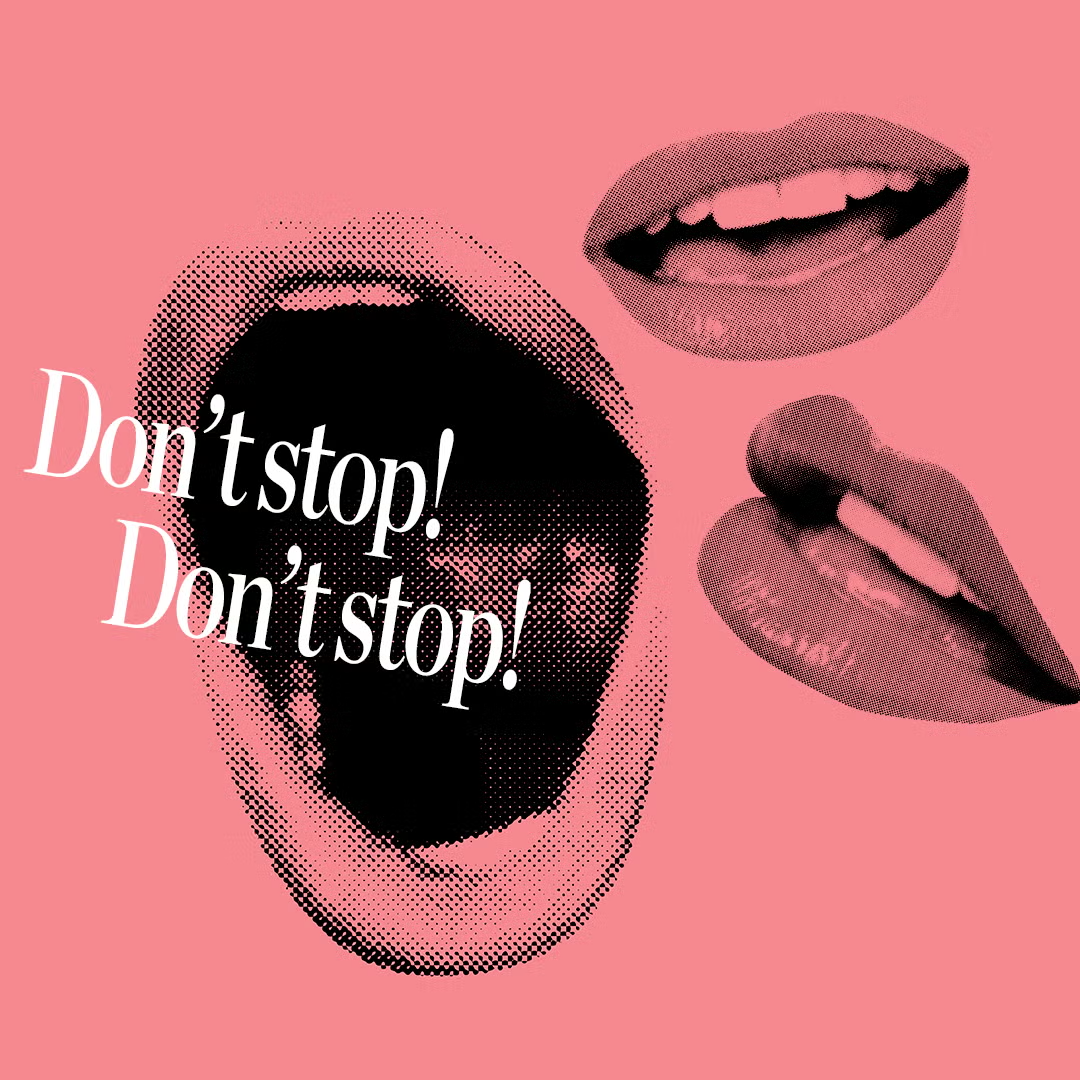 Lips on a pink background