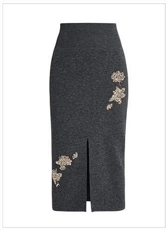 ERDEM Crystal Embroidered Pencil Skirt