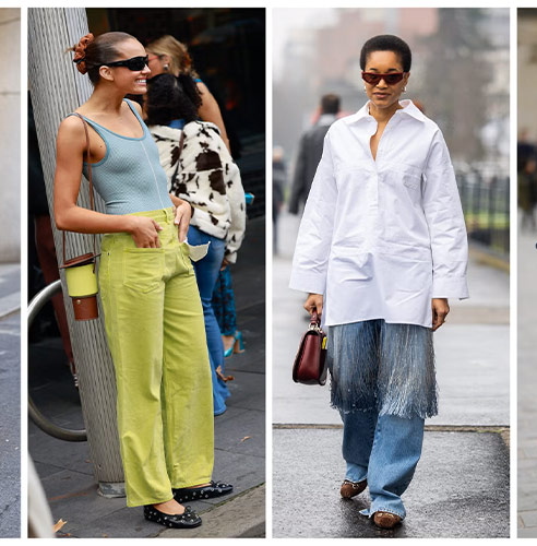 Jeans and flats