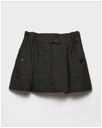 Prada Mouliné Wool Miniskirt