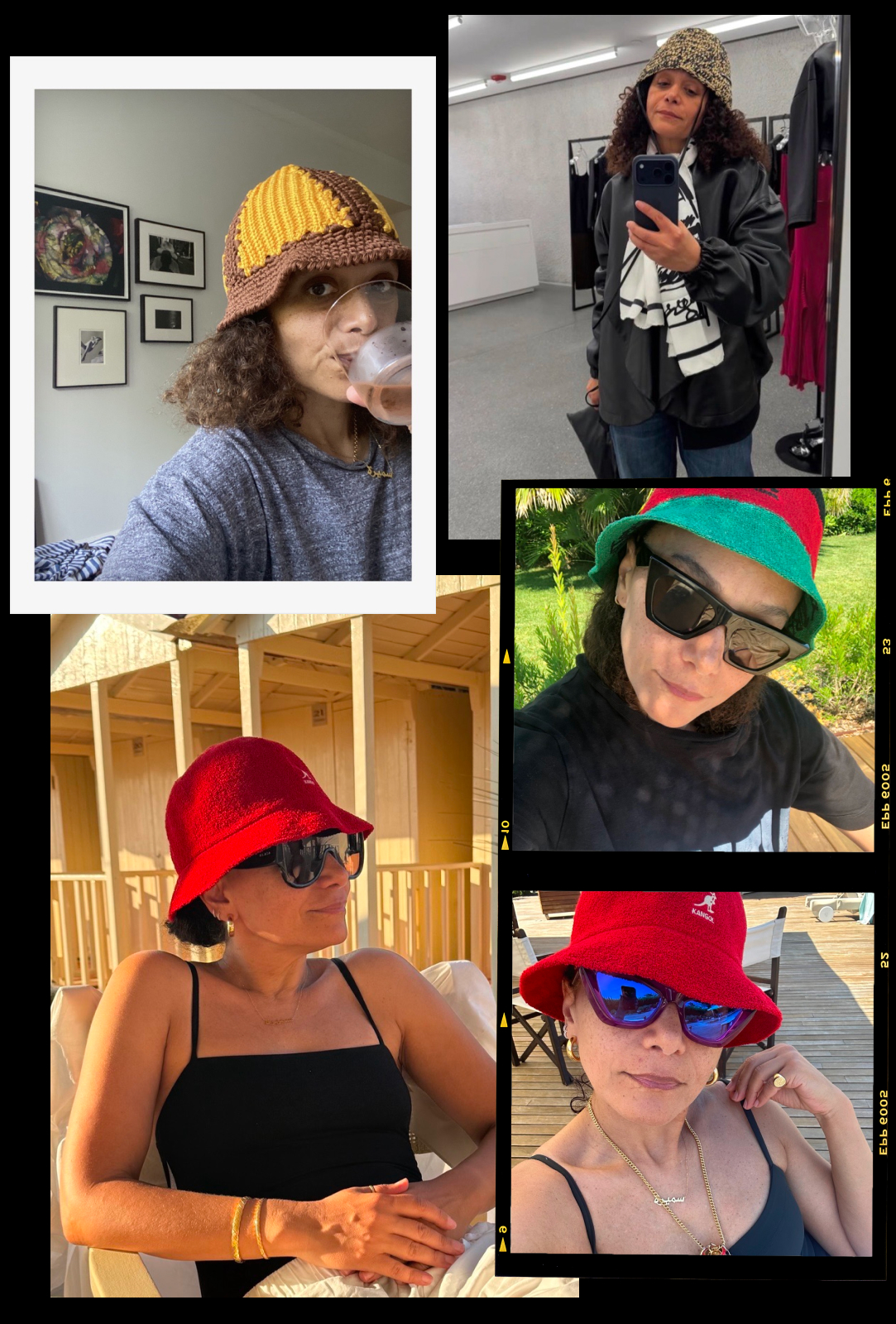 Samira in her summer hats