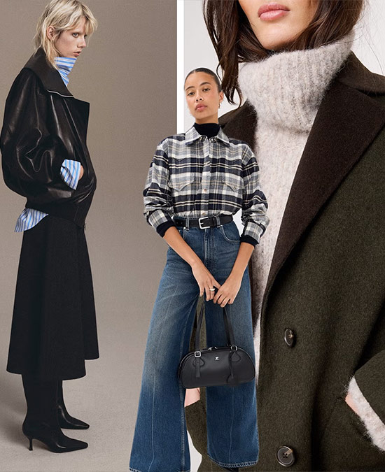 Different models wearing winter wardrobes