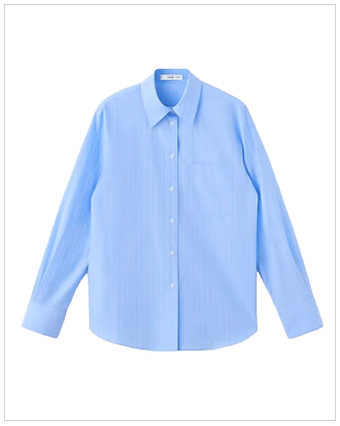 MANGO Stripe Poplin Button-Up Shirt
