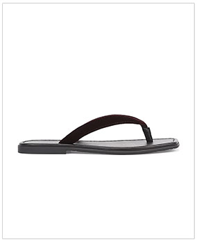 BRITY Sculpted Leather Flip Flops