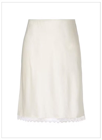 LESET Barb Lace Slip Skirt