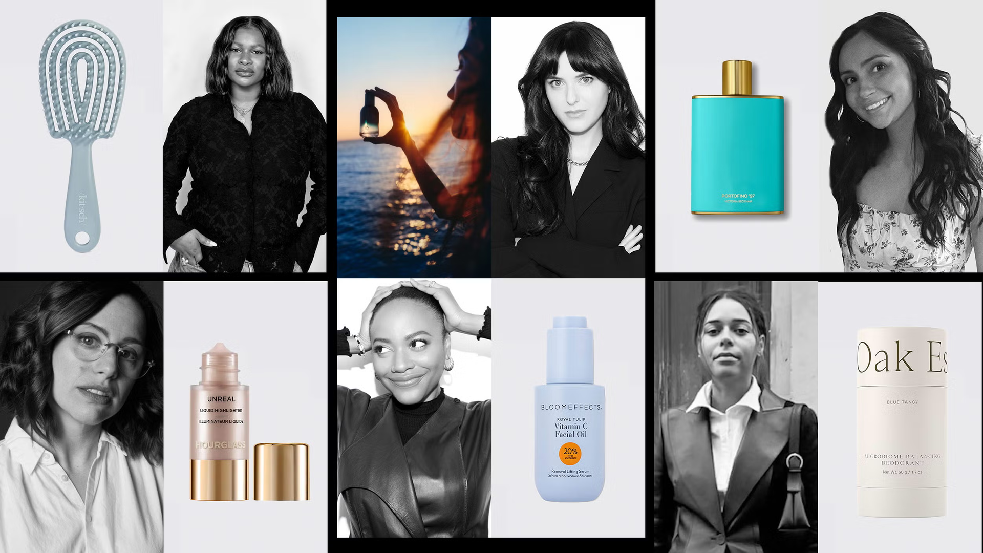 collage of Harper's Bazaar editors and their favorite beauty products collage of Harper's Bazaar editors and their favorite beauty products