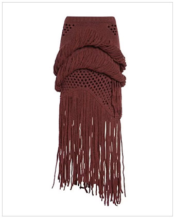 DIOTIMA Medusa Fringed Sweater Skirt