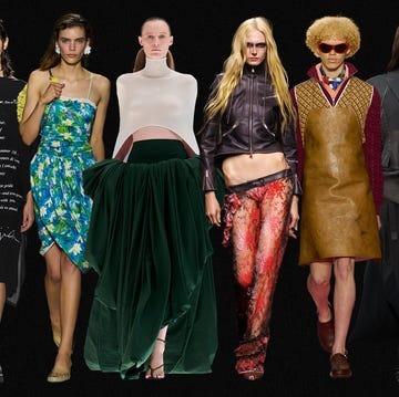 collage of NYFW looks