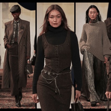 Gigi Hadid and other models showcasing the Ralph Lauren Fall 2026 collection