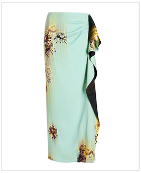 PROENZA SCHOULER Cella Printed Double Crepe Skirt