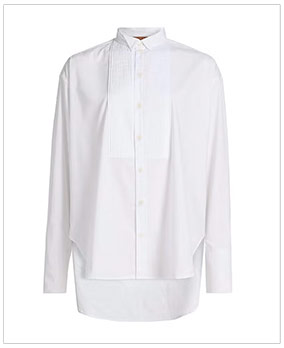 JAMIE HALLER Women’s The Tuck Cotton Shirt