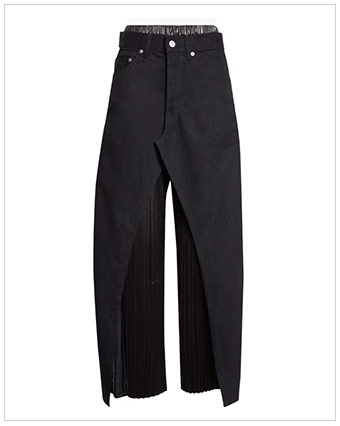 JUNYA WATANABE x Levi's Mixed Media Denim & Pleated Satin Pants