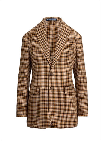 POLO RALPH LAUREN Plaid Linen Blazer
