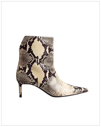 KHAITE Ona Python-Embossed Stiletto Ankle Boots