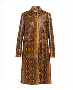 PROENZA SCHOULER Leticia Python-Printed Leather Coat
