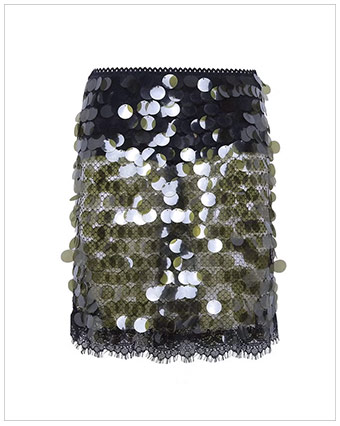 SIEDRÉS Helene Sequinned Knee-Length Skirt