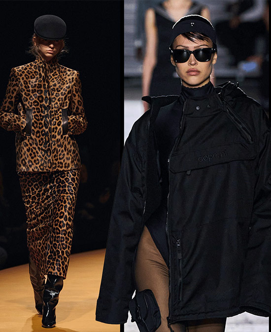 Models on the runway wearing jacket styles