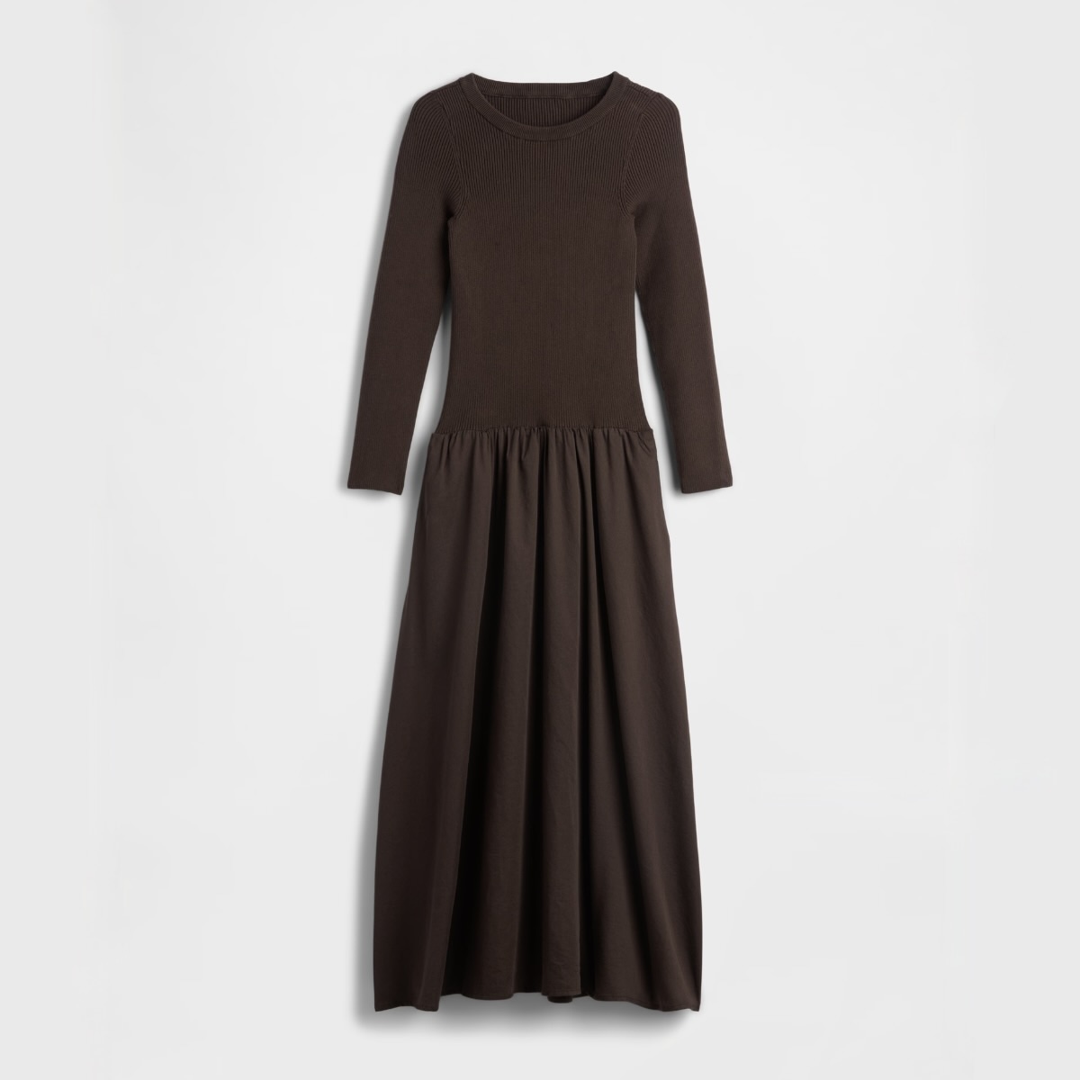 Gap Mixed Media Drop-Waist Maxi Dress