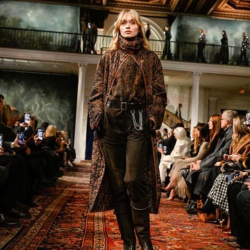Elsa Hosk walking the runway in the Ralph Lauren Fall 2026 fashion show