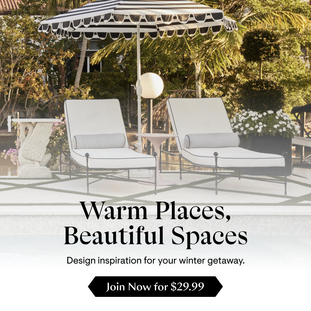 Warm places, beautiful spaces. Design inspiration for your winter getaway. Join now for $29.99