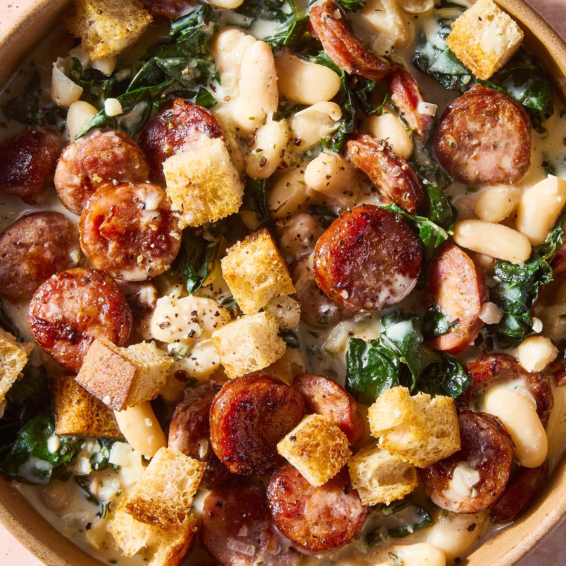 White Bean & Smoked Sausage Skillet