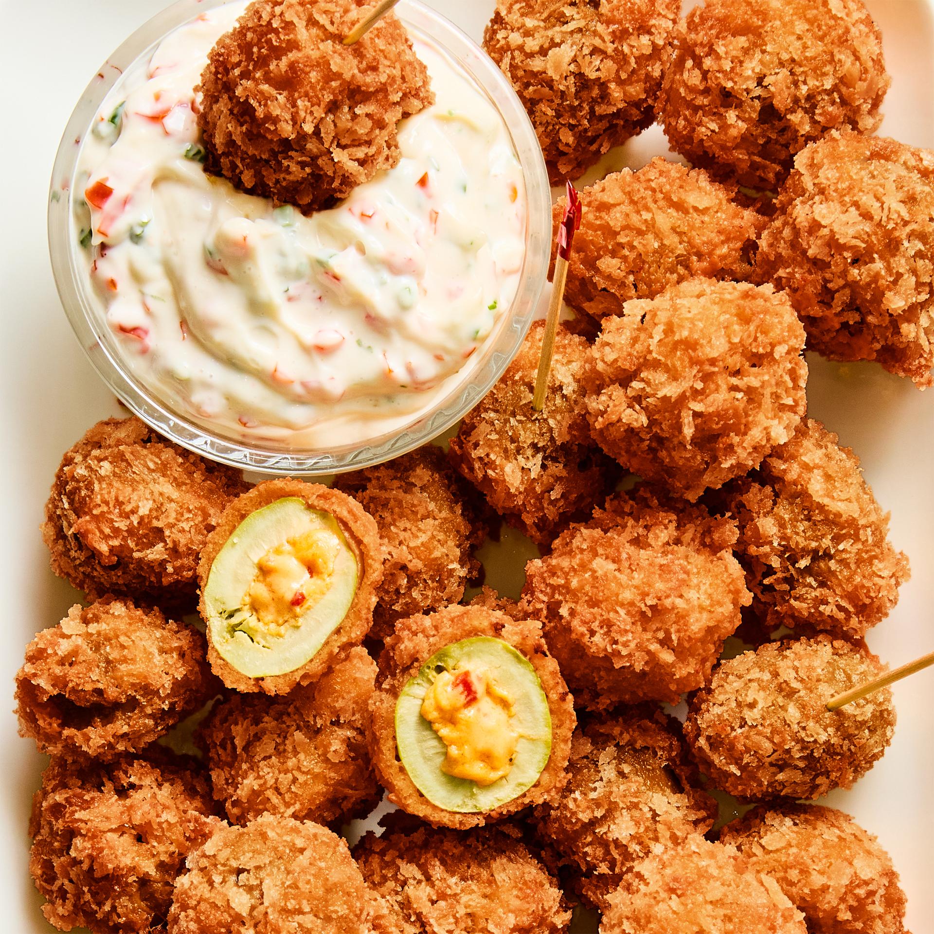 Pimento Cheese Fried Olives Pimento Cheese Fried Olives