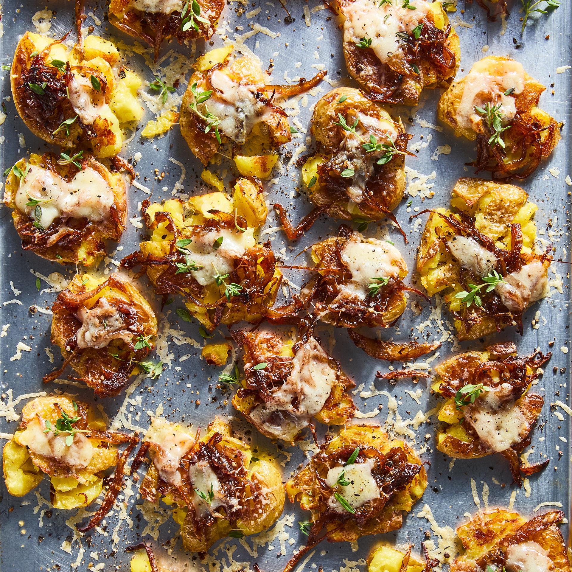 French Onion Smashed Potatoes French Onion Smashed Potatoes