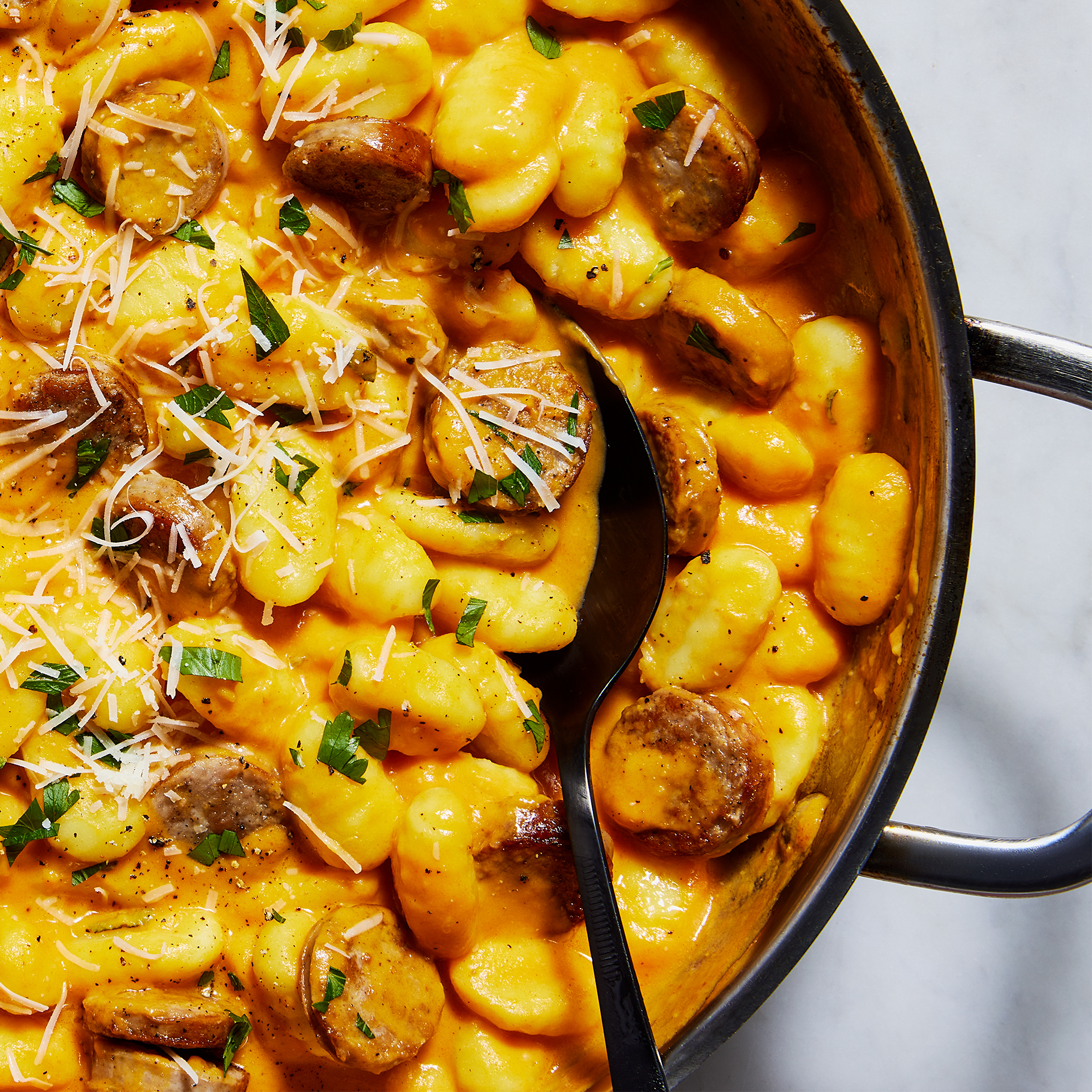 Creamy Pumpkin Gnocchi With Italian Sausage