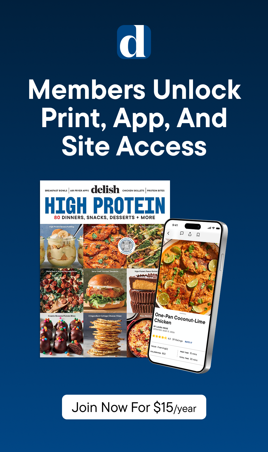 Get 1 year for $15 - Join Delish