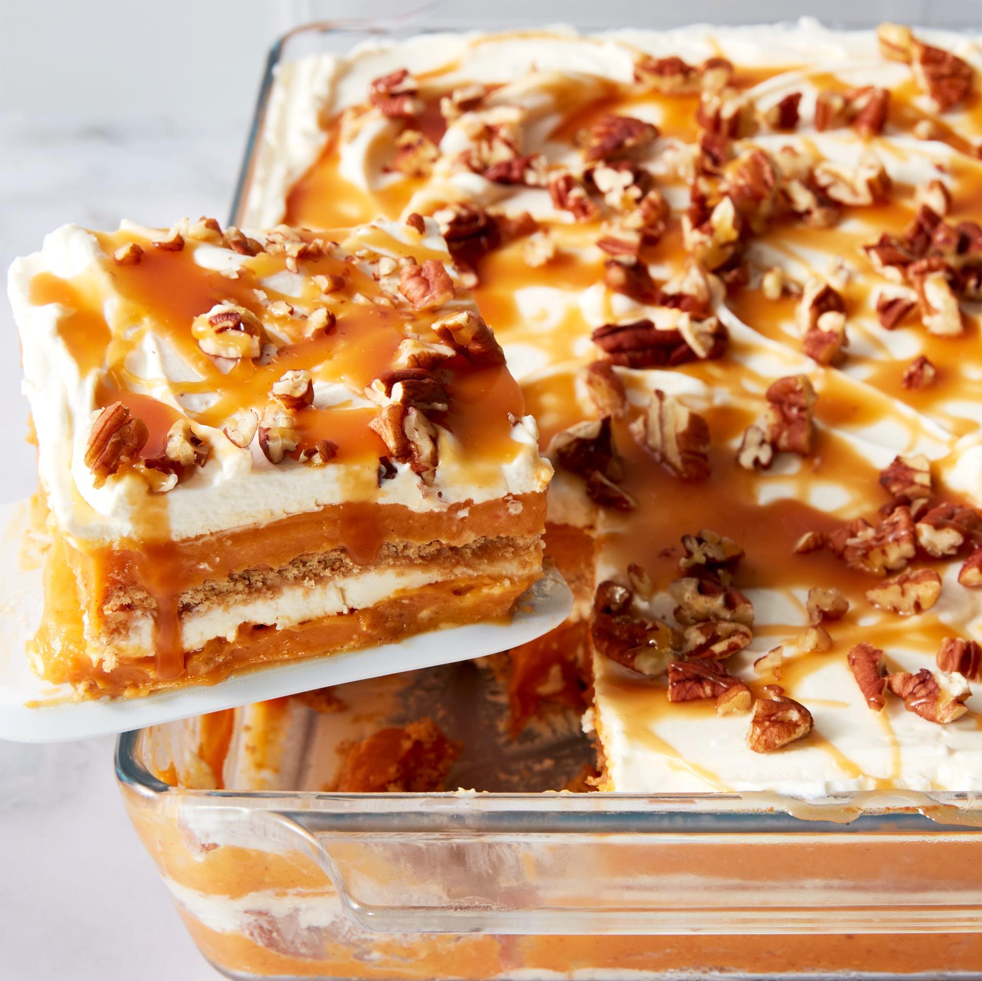 Pumpkin Cheesecake Lasagna