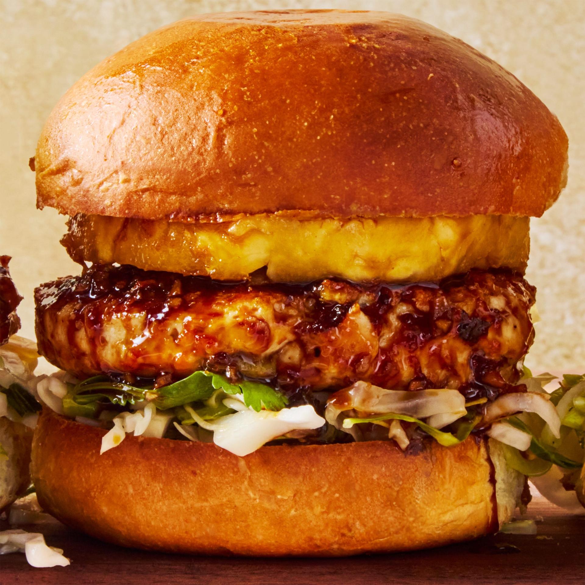 Hawaiian Shoyu Chicken Burgers
