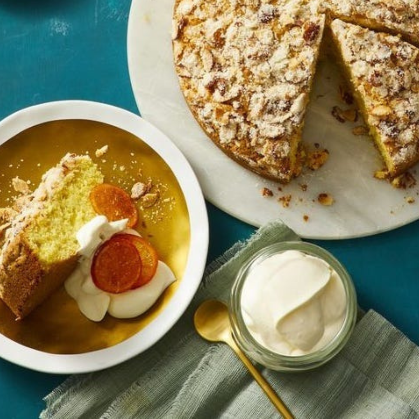 Olive oil clementine cake