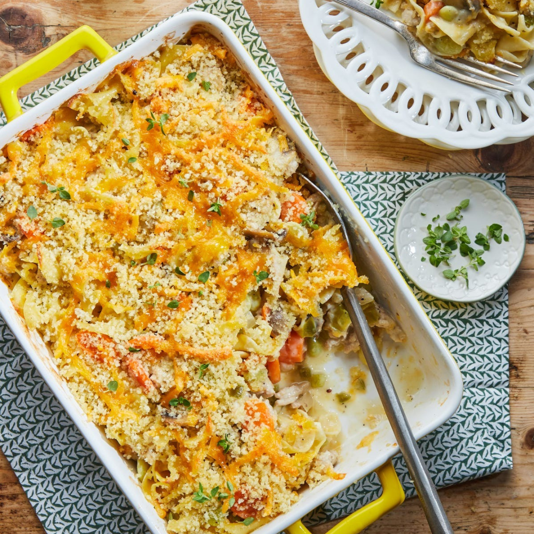 The Best Ground Chicken Noodle Casserole