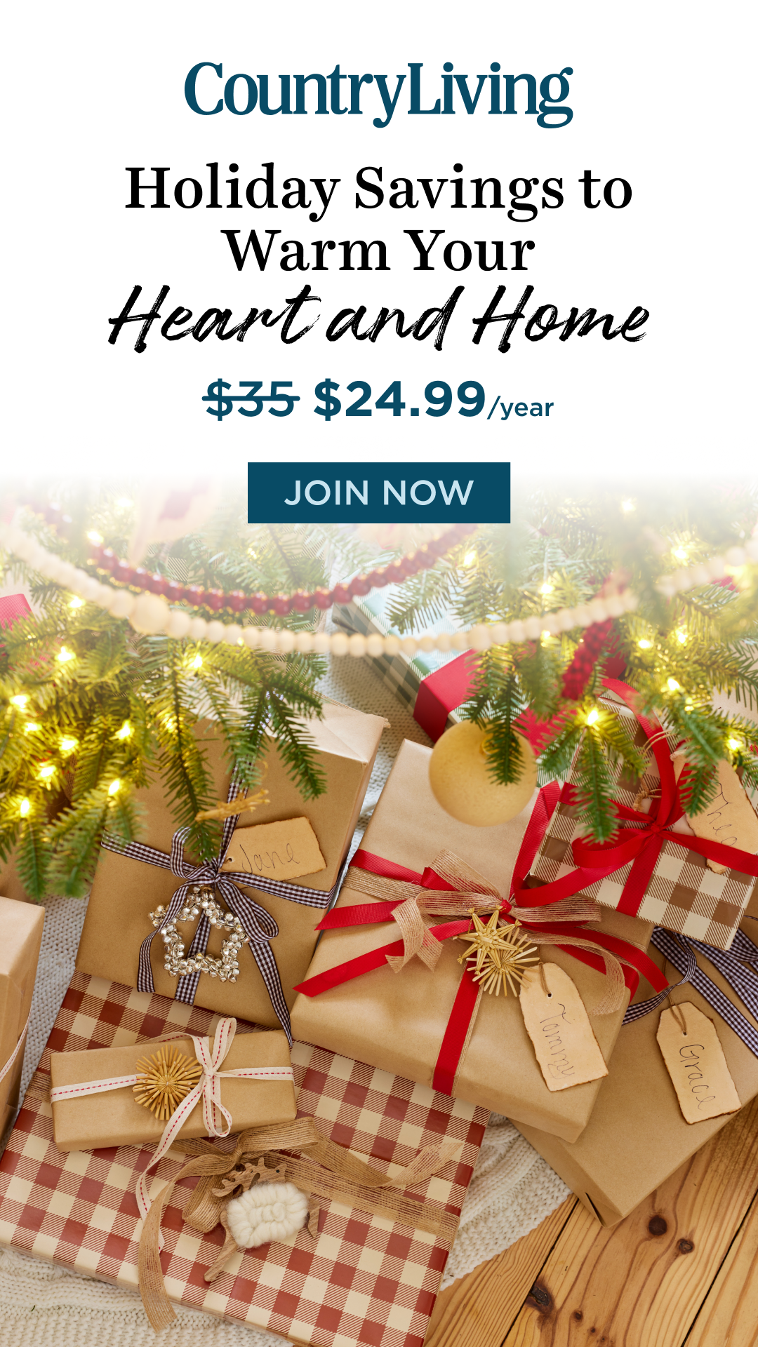 Country Living membership, now $24.99 year