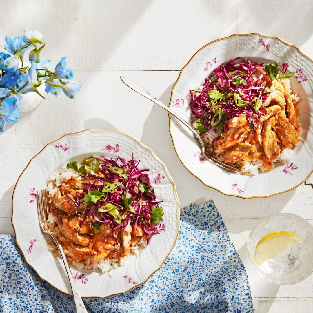 Gingery Slow Cooker Chicken with Cabbage Slaw