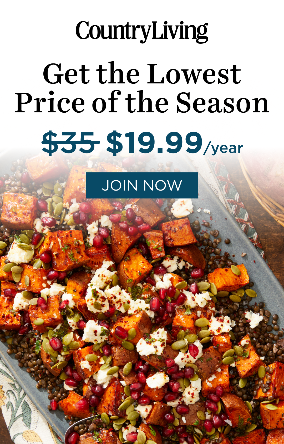 Country Living membership, get the lowest price of the season at $19.99
