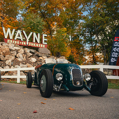 vintage cars on display