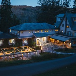 night time view of resort