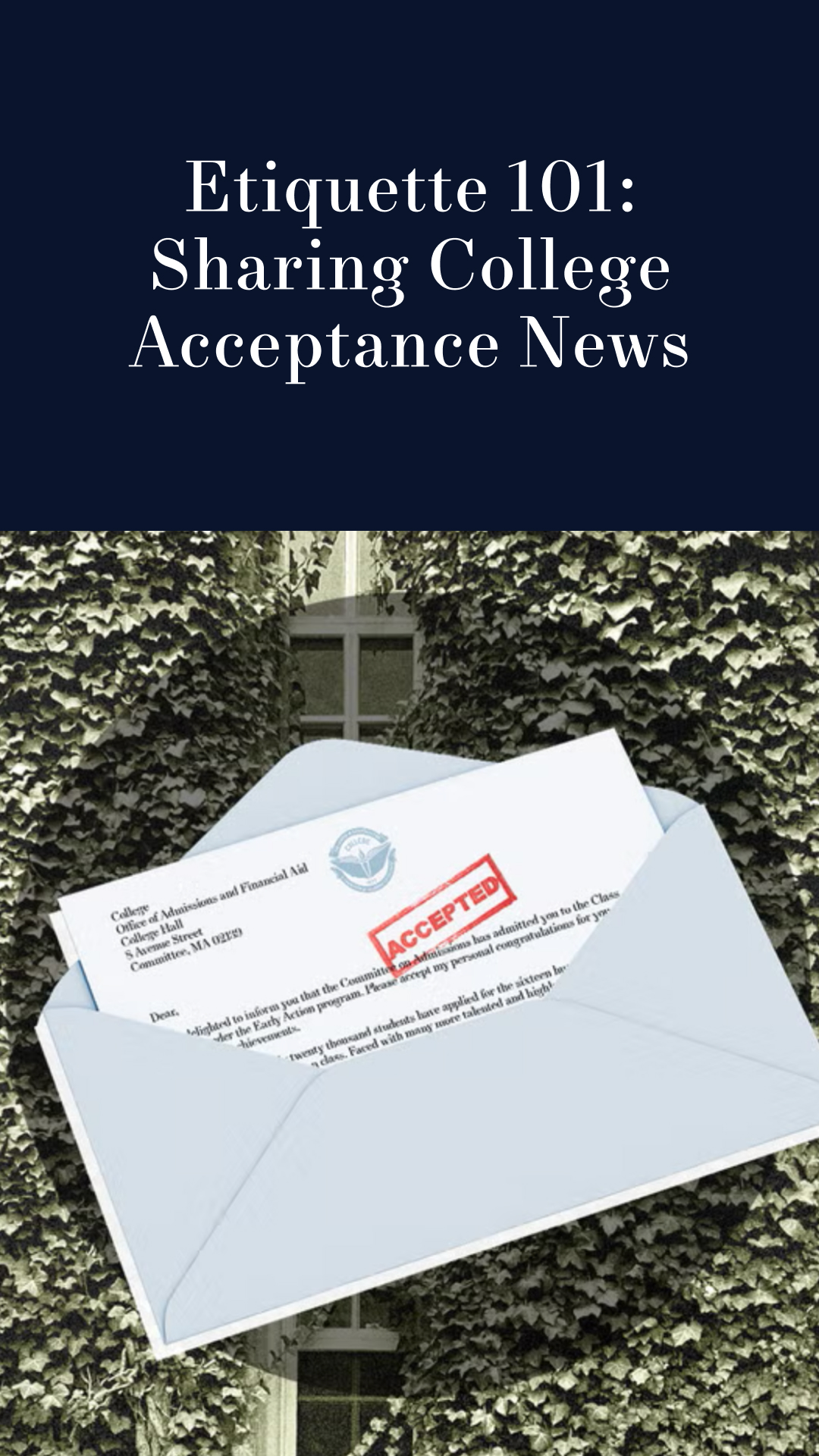 etiquette 101: sharing college acceptance news
