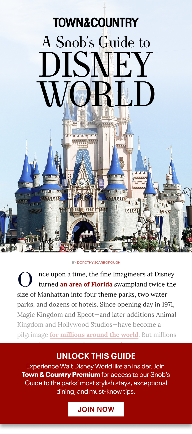 Town.& Country A Snob's Guide to Walt Disney World