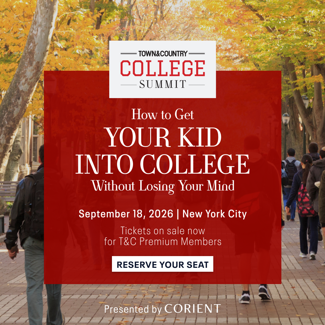 How to get your kid into college without losing your mind. September 18, 2026 in New York City. Reserve your seat now