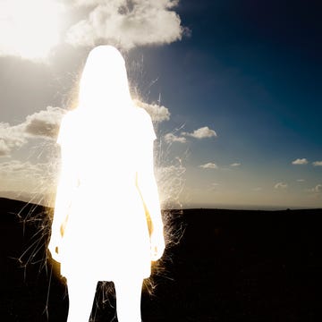 glowing silhouette of a girl