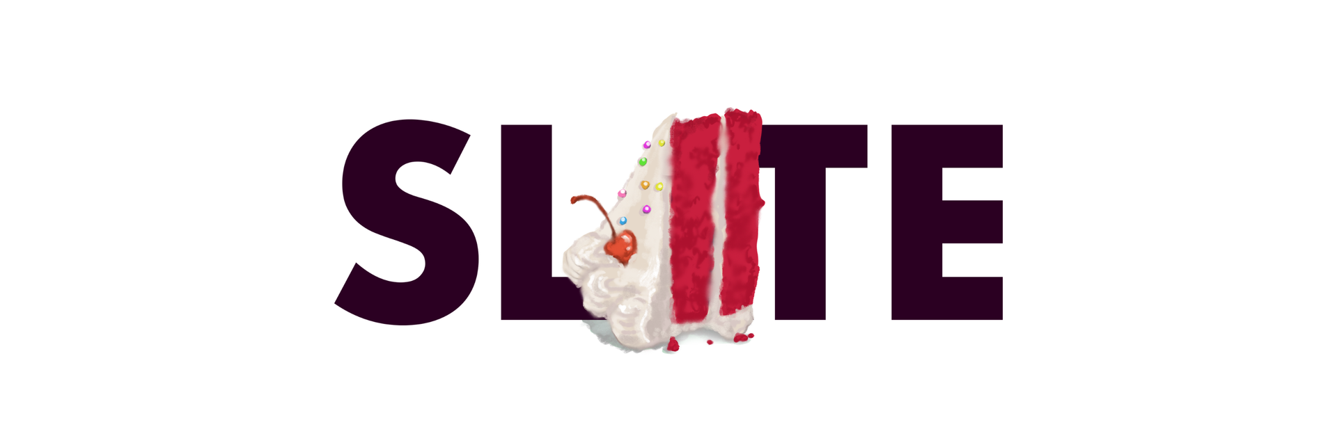 Slate with cake