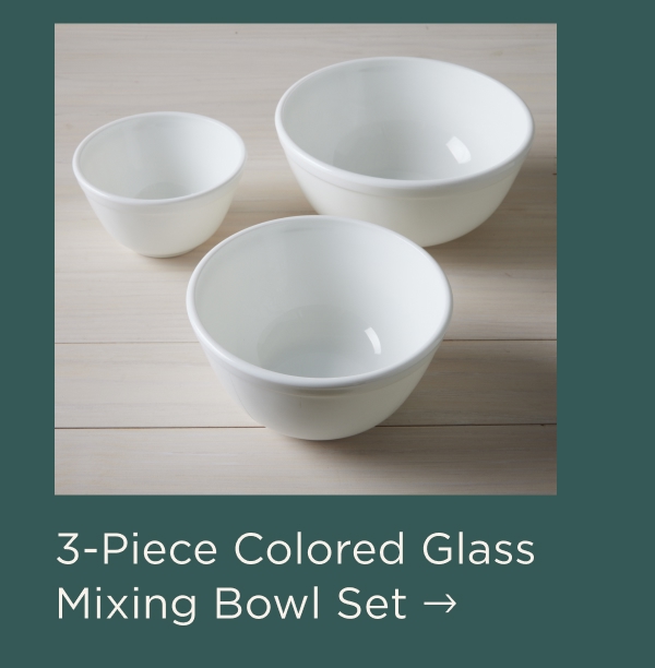 3-Piece Colored Glass Mixing Bowl Set