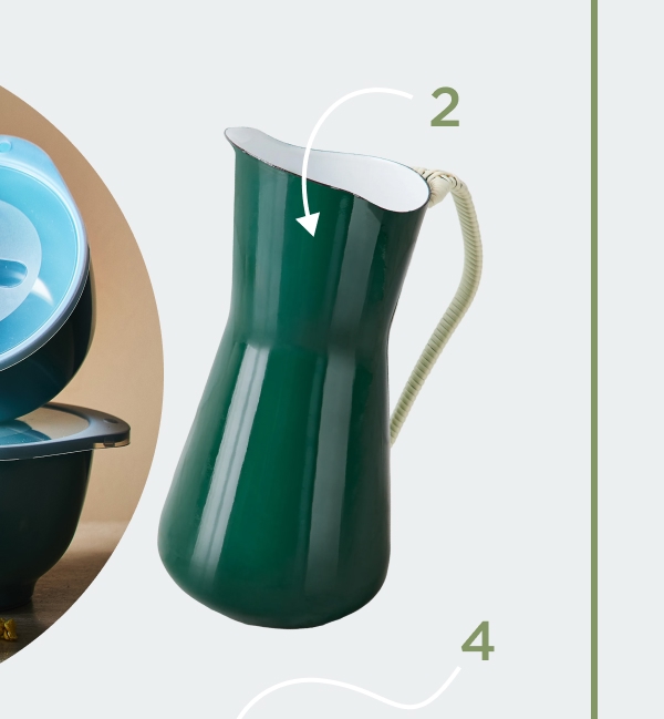 Dansk Købenstyle Wrapped Handle Water Pitcher