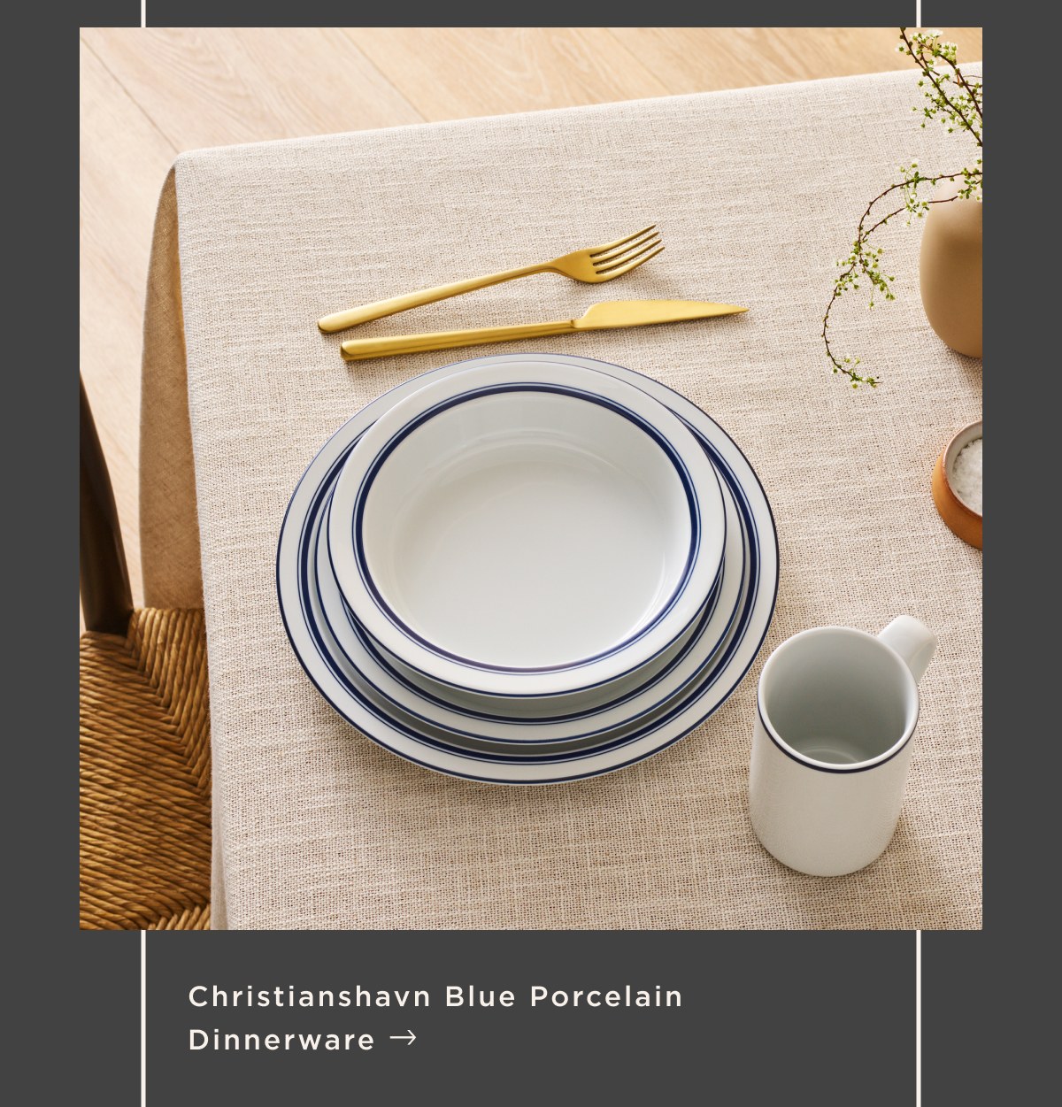 Christianshavn Blue Porcelain Dinnerware