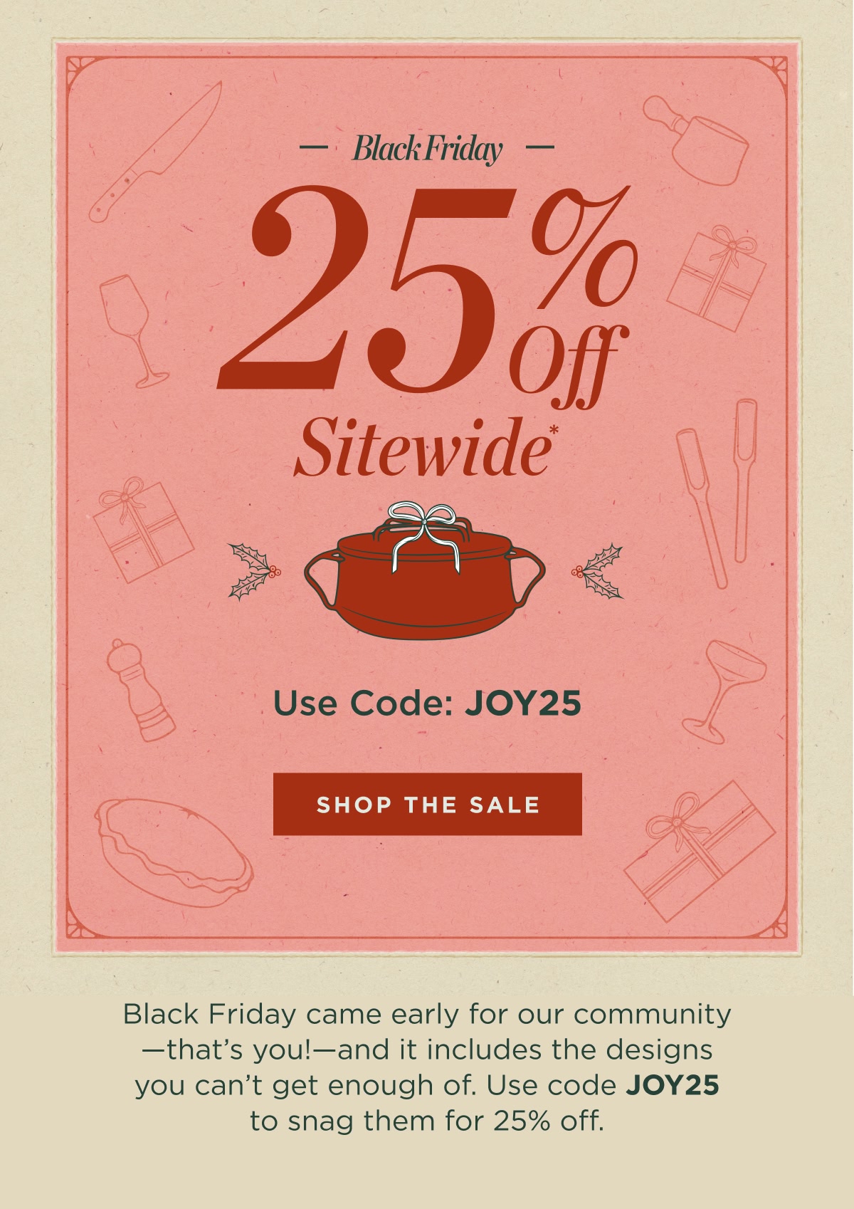 25% Off Sitewide 