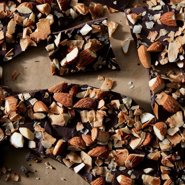 Dark Chocolate Bark With Almond And Coconut