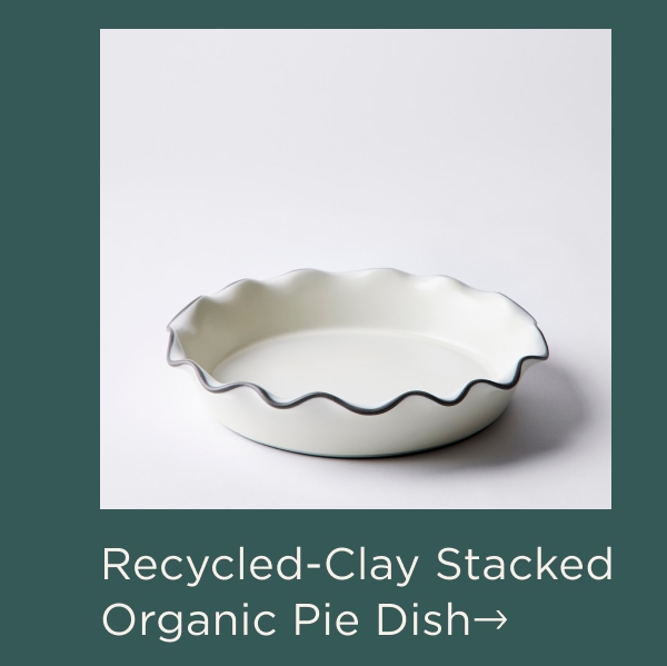 Recycled-Clay Stacked Organic Pie Dish